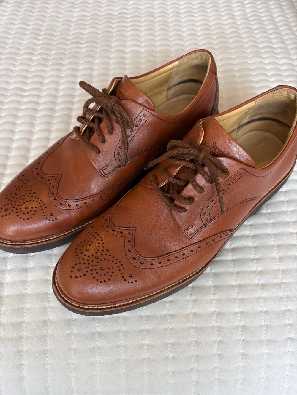 Men's “Hubbard” Brown Leather Wingtip Dress Shoes